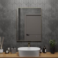  Roxen Зеркало Frida c подсветкой 510215-60 (60x80) в тонком металлическом профиле в цвете брашированное золото - Превью изображения №2 — Интернет-магазин samo.by