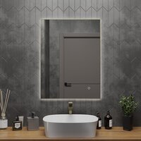 Roxen Зеркало Frida c подсветкой 510215-60 (60x80) в тонком металлическом профиле в цвете брашированное золото - Превью изображения №3 — Интернет-магазин samo.by