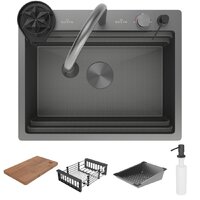 Кухонная мойка Roxen Stage Plus 560250-60-BS многофункциональная 8 в 1 (60*48/текстурный графит) - Превью изображения №3 — Интернет-магазин samo.by