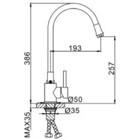 Смеситель FRAP F40990 - Превью изображения №2 — Интернет-магазин samo.by