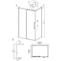 Душевой уголок Grossman Cosmo 120x90x195 120.K33.02.1290.10.00 (хром/прозрачное стекло) - Превью изображения №10 — Интернет-магазин samo.by