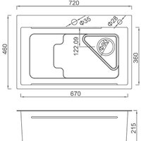Кухонная мойка Gappo GS7246 - Превью изображения №3 — Интернет-магазин samo.by