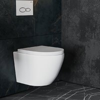 Унитаз подвесной Roxen Antares 530185-02 в комплекте с инсталляцией StounFix Dual Fresh 6 в 1 966352 (кнопка: серый бетон) - Превью изображения №8 — Интернет-магазин samo.by