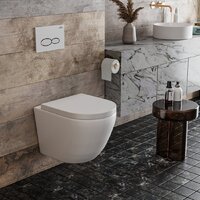 Унитаз подвесной Roxen Antares 530185-02 в комплекте с инсталляцией StounFix Dual Fresh 6 в 1 966352 (кнопка: серый бетон) - Превью изображения №7 — Интернет-магазин samo.by