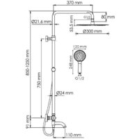 Душевая система  Wasserkraft A188.263.207.PG Thermo - Превью изображения №3 — Интернет-магазин samo.by