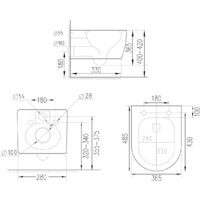 Унитаз подвесной Roxen Antares One Rimless 6 в 1 StounFix Dual Fresh 543489 (кнопка: черный матовый) - Превью изображения №18 — Интернет-магазин samo.by