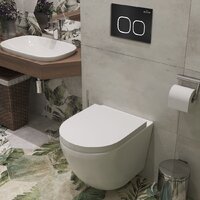 Унитаз подвесной Roxen Antares One Rimless 6 в 1 StounFix Dual Fresh 543489 (кнопка: черный матовый) - Превью изображения №11 — Интернет-магазин samo.by