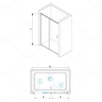 Душевая дверь RGW PA-016 350801613-21 130 (хром/матовое-сатинат стекло) - Превью изображения №2 — Интернет-магазин samo.by