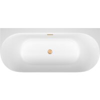 Ванна Wellsee Collaro 180x80 28910204R (пристенная ванна белый глянец, экран, ножки, сифон-автомат золото) - Превью изображения №4 — Интернет-магазин samo.by