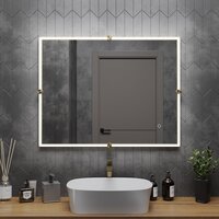  Roxen Зеркало Cler c подсветкой 510010-90 (90x70) в рельефной полимерной раме - Превью изображения №5 — Интернет-магазин samo.by