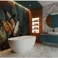 Ванна Wellsee Chic Riviera 179x84,5 236803003 (отдельностоящая ванна белый глянец, экран, ножки, сифон-автомат матовый черный) - Превью изображения №8 — Интернет-магазин samo.by