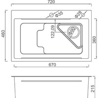 Кухонная мойка Gappo GS7246-6 - Превью изображения №2 — Интернет-магазин samo.by