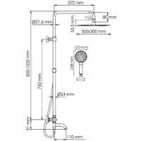 Душевая система  Wasserkraft A188.261.207.PG Thermo - Превью изображения №3 — Интернет-магазин samo.by