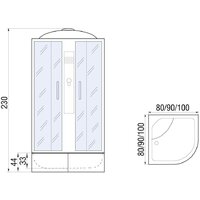 Душевая кабина River Desna XL 100/44 MT - Превью изображения №17 — Интернет-магазин samo.by
