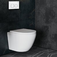 Унитаз подвесной Roxen Antares в комплекте с инсталляцией StounFix Dual Fresh 6 в 1 533876 (кнопка: белый глянец) - Превью изображения №9 — Интернет-магазин samo.by