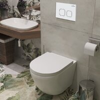 Унитаз подвесной Roxen Antares в комплекте с инсталляцией StounFix Dual Fresh 6 в 1 533876 (кнопка: белый глянец) - Превью изображения №7 — Интернет-магазин samo.by