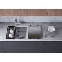 Кухонная мойка Omoikiri Tadzava 54-U/I-GM Ultra 4993267 (вороненая сталь) - Превью изображения №3 — Интернет-магазин samo.by