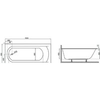 Ванна Polimat Classic Slim 180x80 (c ножками) - Превью изображения №3 — Интернет-магазин samo.by