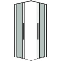 Душевой уголок Grossman Galaxy 90x90x195 300.K33.01.9090.42.00 (графит сатин/прозрачное стекло) - Превью изображения №2 — Интернет-магазин samo.by