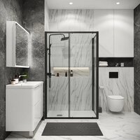 Душевой уголок Grossman Cosmo 120x100x195 120.K33.02.1210.21.00 (черный матовый/стекло прозрачное) - Превью изображения №8 — Интернет-магазин samo.by