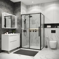 Душевой уголок Grossman Cosmo 120x100x195 120.K33.02.1210.21.00 (черный матовый/стекло прозрачное) - Превью изображения №7 — Интернет-магазин samo.by