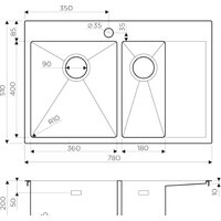 Кухонная мойка Omoikiri Akisame 78-2 IN-L - Превью изображения №2 — Интернет-магазин samo.by