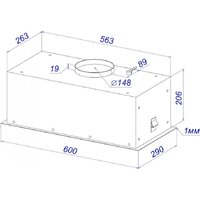 Кухонная вытяжка ZorG Amina 1060 60 S (белый) - Превью изображения №9 — Интернет-магазин samo.by