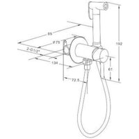 Гигиенический душ Roxen Santi 50094000-GB - Превью изображения №4 — Интернет-магазин samo.by