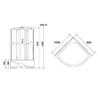 Душевая кабина Niagara Classic NG-2510-14R 120x80 - Превью изображения №2 — Интернет-магазин samo.by