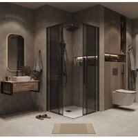 Душевой уголок Grossman Galaxy 90x90x195 300.K33.01.9090.21.10 (черный матовый/тонированное стекло) - Превью изображения №8 — Интернет-магазин samo.by