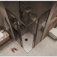 Душевой уголок Grossman Galaxy 90x90x195 300.K33.01.9090.21.10 (черный матовый/тонированное стекло) - Превью изображения №10 — Интернет-магазин samo.by