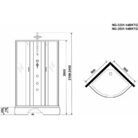 Душевая кабина Niagara NG-3501-14BKTG 90x90 - Превью изображения №5 — Интернет-магазин samo.by