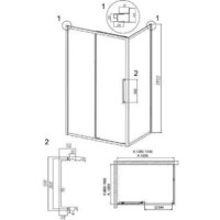 Душевой уголок Grossman Cosmo 130x100x195 120.K33.02.1310.21.00 (черный матовый/стекло прозрачное) - Превью изображения №8 — Интернет-магазин samo.by