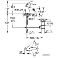 Смеситель Grohe Eurosmart 32929002 - Превью изображения №2 — Интернет-магазин samo.by