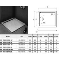 Душевой поддон WeltWasser TRS 90 Stone-BL 90x90 - Превью изображения №7 — Интернет-магазин samo.by