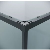 Душевой уголок Grossman Galaxy 90x90x195 300.K33.01.9090.21.00 (черный матовый/прозрачное стекло) - Превью изображения №4 — Интернет-магазин samo.by