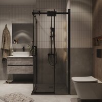 Душевой уголок Grossman Classic 90x90x195 300.K33.04.9090.21.00 (черный матовый/прозрачное стекло) - Превью изображения №9 — Интернет-магазин samo.by