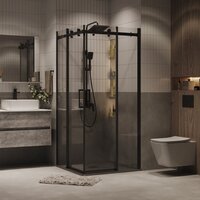 Душевой уголок Grossman Classic 90x90x195 300.K33.04.9090.21.00 (черный матовый/прозрачное стекло) - Превью изображения №7 — Интернет-магазин samo.by