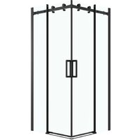 Grossman Classic 90x90x195 300.K33.04.9090.21.00 (черный матовый/прозрачное стекло)