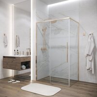 Душевой уголок Grossman Galaxy 110x70x195 120.K33.01.1170.32.00 (золото сатин/прозрачное стекло) - Превью изображения №6 — Интернет-магазин samo.by