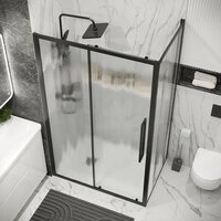 Душевой уголок Grossman Cosmo 130x100x195 120.K33.02.1310.21.02 (черный матовый/стекло шиншилла) - Превью изображения №9 — Интернет-магазин samo.by