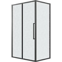 Grossman Cosmo 130x100x195 120.K33.02.1310.21.02 (черный матовый/стекло шиншилла)