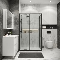 Душевой уголок Grossman Cosmo 130x100x195 120.K33.02.1310.21.02 (черный матовый/стекло шиншилла) - Превью изображения №8 — Интернет-магазин samo.by