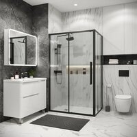 Душевой уголок Grossman Cosmo 130x100x195 120.K33.02.1310.21.02 (черный матовый/стекло шиншилла) - Превью изображения №7 — Интернет-магазин samo.by