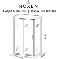 Душевой уголок Roxen Caspia 55060-100B - Превью изображения №8 — Интернет-магазин samo.by