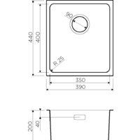 Кухонная мойка Omoikiri Tadzava 39-U/I-GM 4993079 (вороненая сталь) - Превью изображения №2 — Интернет-магазин samo.by