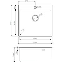 Кухонная мойка Omoikiri Amadare 55-IN 4993718 (нержавеющая сталь) - Превью изображения №2 — Интернет-магазин samo.by