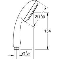 Душевая лейка Grohe Tempesta 100 26161001 - Превью изображения №2 — Интернет-магазин samo.by