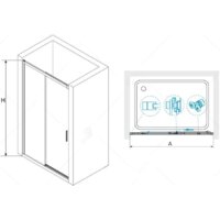 Душевая дверь RGW LE-12 100 - Превью изображения №3 — Интернет-магазин samo.by