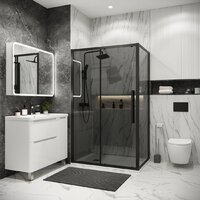 Душевой уголок Grossman Cosmo 130x90x195 120.K33.02.1390.21.10 (черный матовый/тонированное стекло) - Превью изображения №7 — Интернет-магазин samo.by